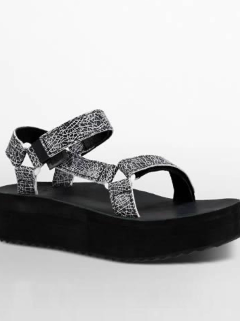 Teva Women's Black Crackle Flatform Sandal